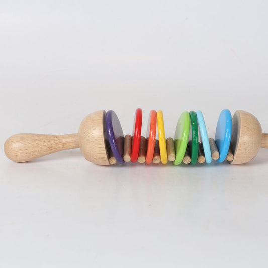 Clatter de madera BubuMagic para niños. Instrumento de percusión artesanal educativo.