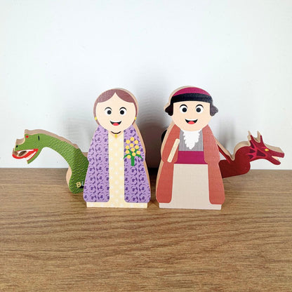 Juguete de madera Fiesta Mayor Canyelles BubuMagic. Regalo artesanal exclusivo catalán.